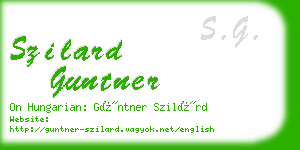 szilard guntner business card